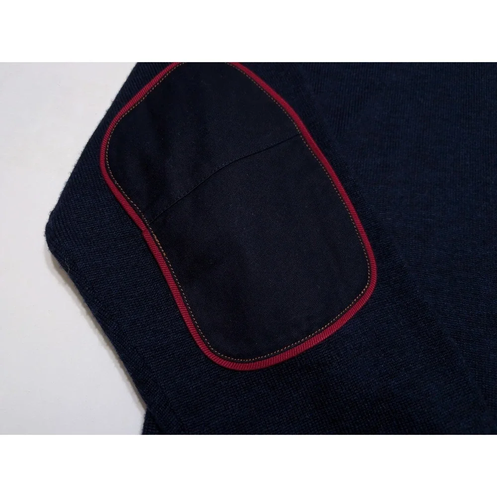 ORVIS 100% Merino Wool 1/2 Zip Sweater Hunting Elbow Patches 2ER1 Upton Large L